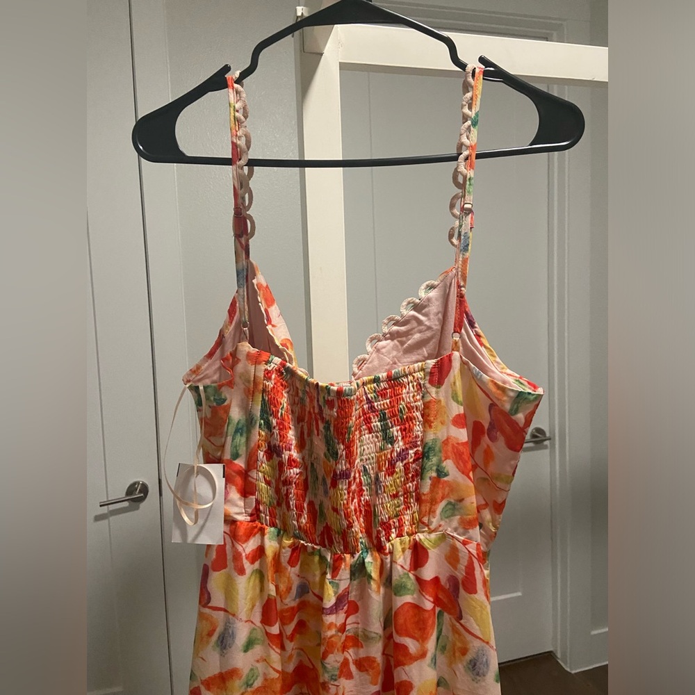NEW ASTR The Label Tazia Floral Button Front Tiered Maxi Dress Size Large - Picture 4 of 11